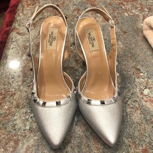Valentino silver heels